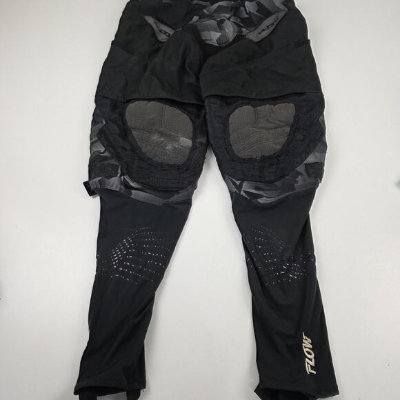 PBRack Paintball Pants Mens XXL Black Gray Flow Padded Knees - Picture 1 of 16